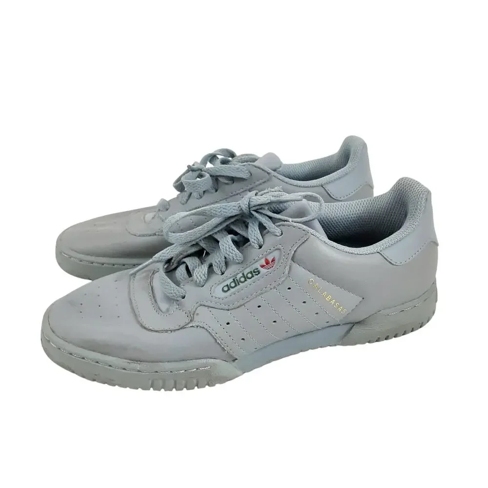Adidas Yeezy Powerphase Calabasas Leather Sneakers Purple Gray Mens 5 Athleisure